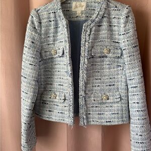 Lilly Pulitzer Women's Light Blue Tweed Blazer